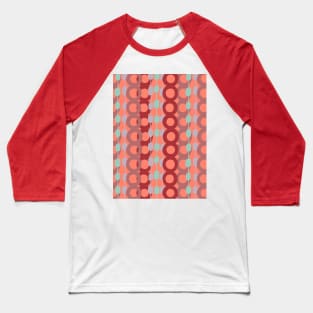Circles and Beads Blush Pattern Baseball T-Shirt